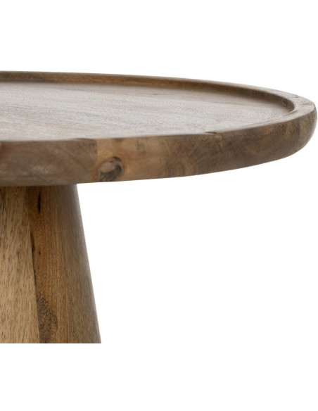 Sellette gigogne conique Ronde en Bois de manguier Miel Yarino (Lot de 3) - 7