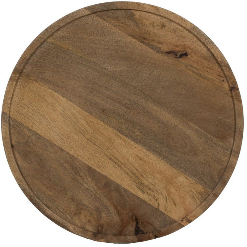 Sellette gigogne conique Ronde en Bois de manguier Miel Yarino (Lot de 3) - 8