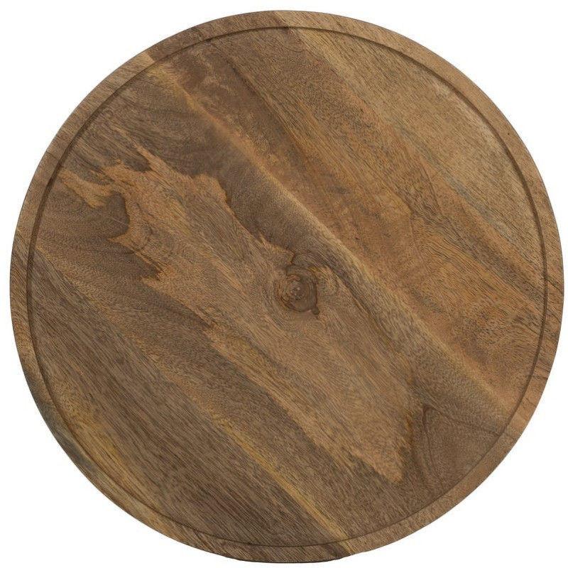 Sellette gigogne conique Ronde en Bois de manguier Miel Yarino (Lot de 3) - 9