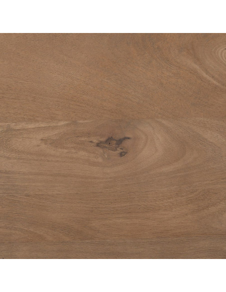 Grande Table basse industrielle chic Rectangulaire 150 cm en Bois de manguier Naturel Métal Noir Benilo - 3