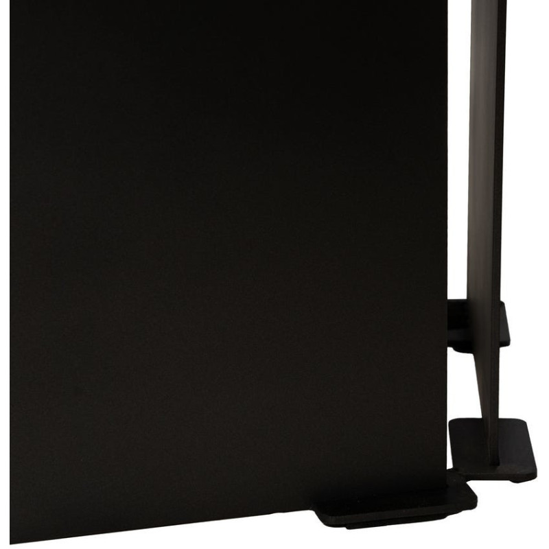 Grande Table basse industrielle chic Rectangulaire 150 cm en Bois de manguier Naturel Métal Noir Benilo - 8