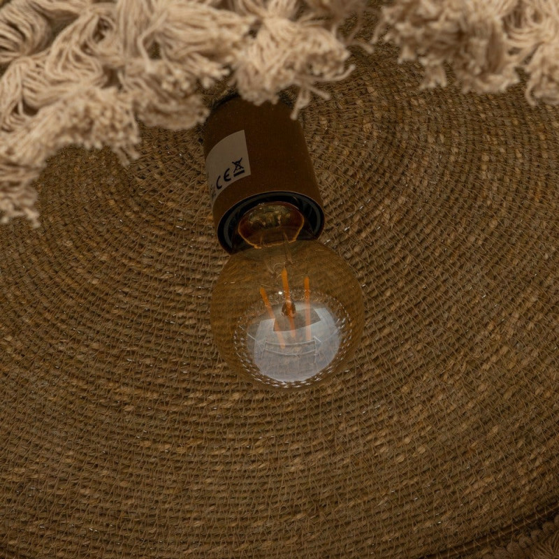 Suspension bohème chic Diamètre 60 cm en Fibre Naturel Avec franges Yalvio - 5