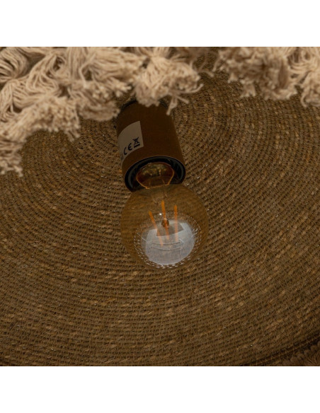 Suspension bohème chic Diamètre 60 cm en Fibre Naturel Avec franges Yalvio - 5