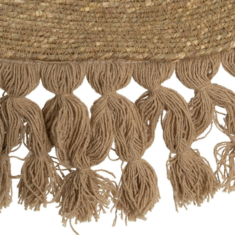 Grande Suspension XXL bohème chic Diamètre 90 cm en Fibre Naturel Avec franges Yalvio - 3