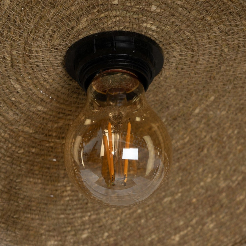 Grande Suspension XXL bohème chic Diamètre 90 cm en Fibre Naturel Avec franges Yalvio - 4