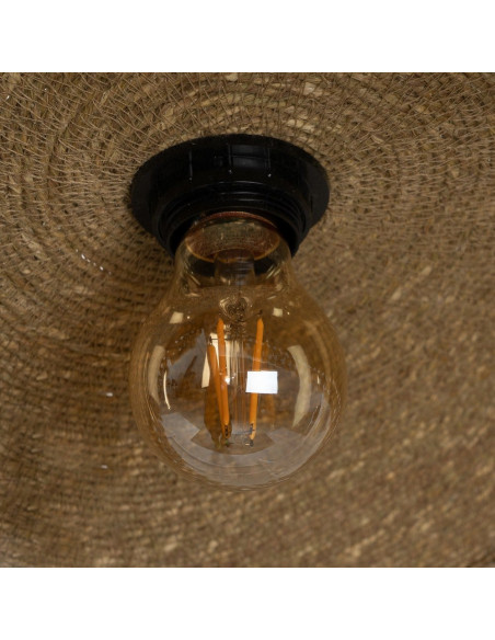 Grande Suspension XXL bohème chic Diamètre 90 cm en Fibre Naturel Avec franges Yalvio - 4