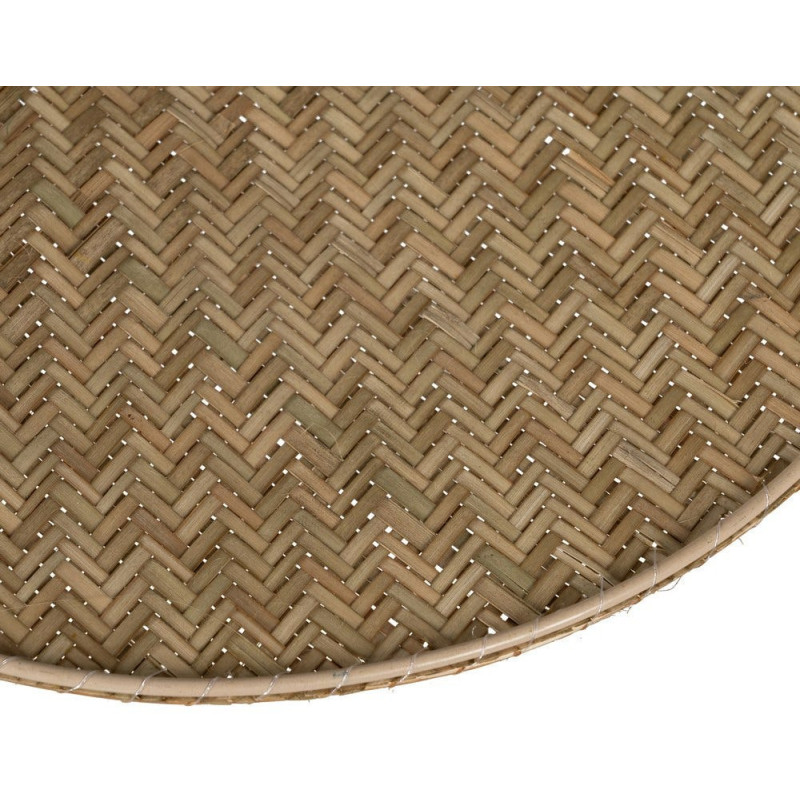 Grande Suspensions Bohème Fleur Diamètre 82 cm en Fibre Tressé Bois Naturel Marnel - 4