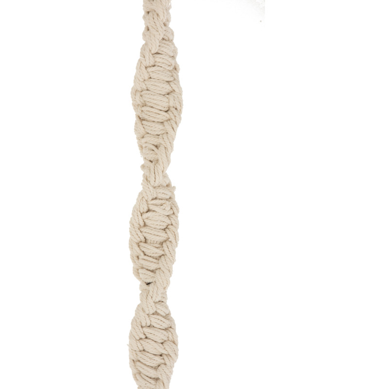 Balançoire déco bohème en bois et coton beige - 3