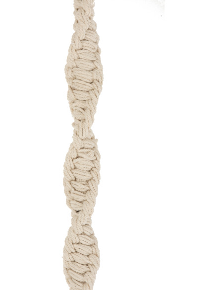 Balançoire déco bohème en bois et coton beige - 3