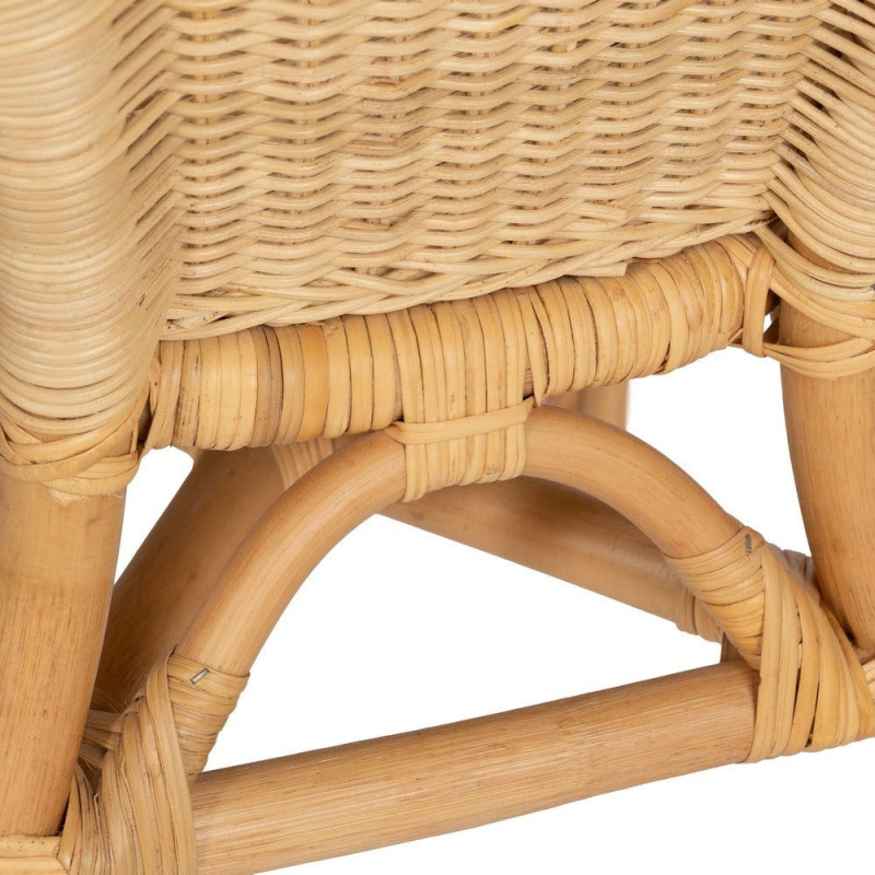 Fauteuil de salon vintage années 60 en Rotin Naturel Tressé Elvaro - 9