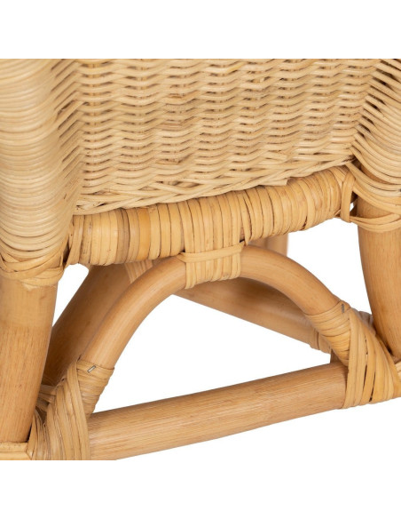 Fauteuil de salon vintage années 60 en Rotin Naturel Tressé Elvaro - 9