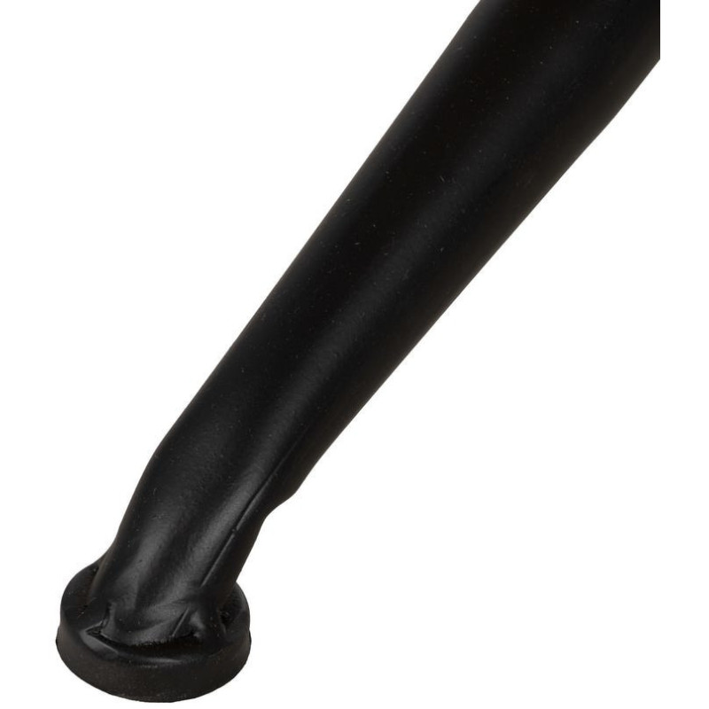 Grande Table basse industrielle chic Ronde 100 cm en Bois de sapin Noir Verre trempé Transparent Fumé Zoriel - 6