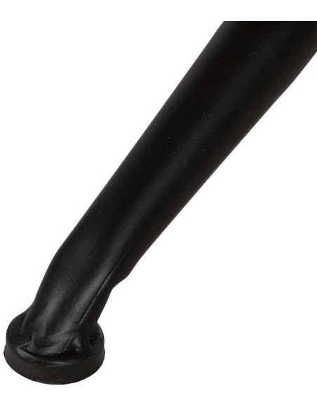 Grande Table basse industrielle chic Ronde 100 cm en Bois de sapin Noir Verre trempé Transparent Fumé Zoriel - 6