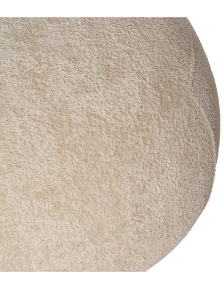 Fauteuil lounge moderne rond Tissu Beige Bois de pin Contreplaqué Norilo - 7