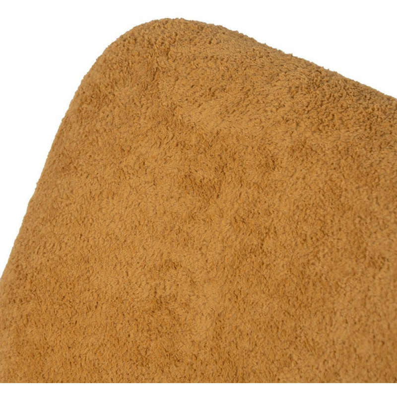 Fauteuil lounge moderne rond Tissu Jaune moutarde Bois de pin Contreplaqué Norilo - 7