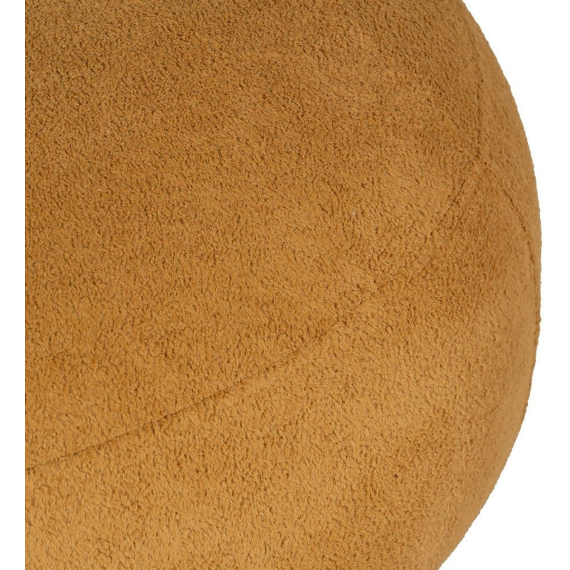 Fauteuil lounge moderne rond Tissu Jaune moutarde Bois de pin Contreplaqué Norilo - 9