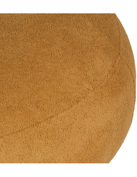 Fauteuil lounge moderne rond Tissu Jaune moutarde Bois de pin Contreplaqué Norilo - 9