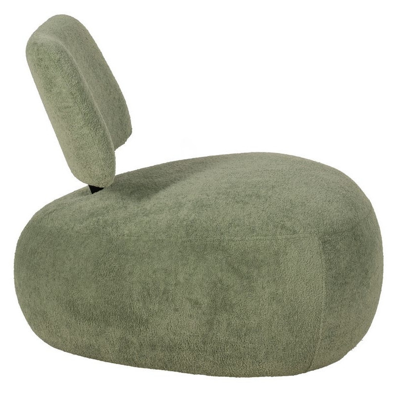 Fauteuil lounge moderne rond Tissu Vert Bois de pin Contreplaqué Norilo - 3