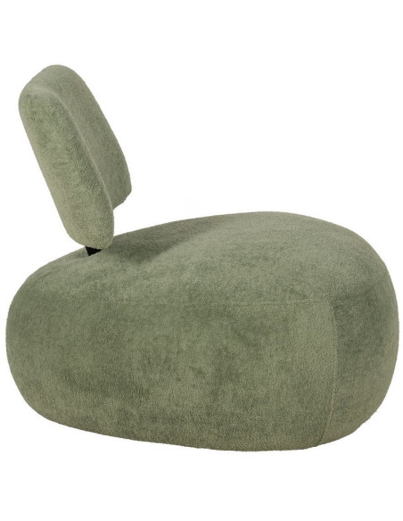 Fauteuil lounge moderne rond Tissu Vert Bois de pin Contreplaqué Norilo - 3
