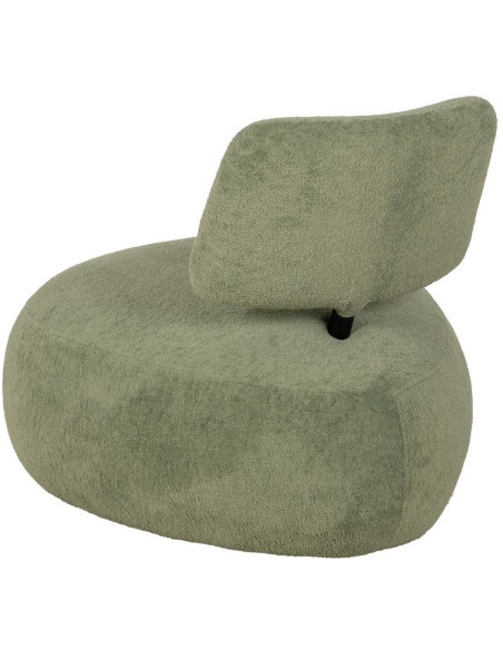 Fauteuil lounge moderne rond Tissu Vert Bois de pin Contreplaqué Norilo - 4