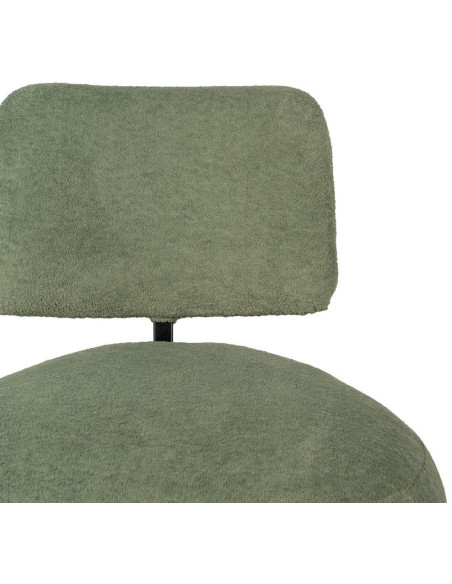 Fauteuil lounge moderne rond Tissu Vert Bois de pin Contreplaqué Norilo - 5