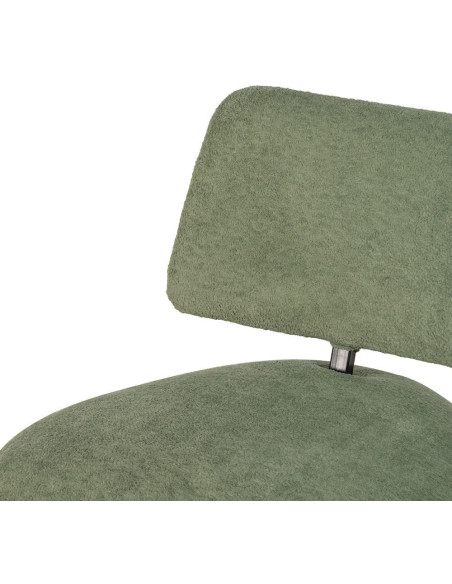 Fauteuil lounge moderne rond Tissu Vert Bois de pin Contreplaqué Norilo - 6