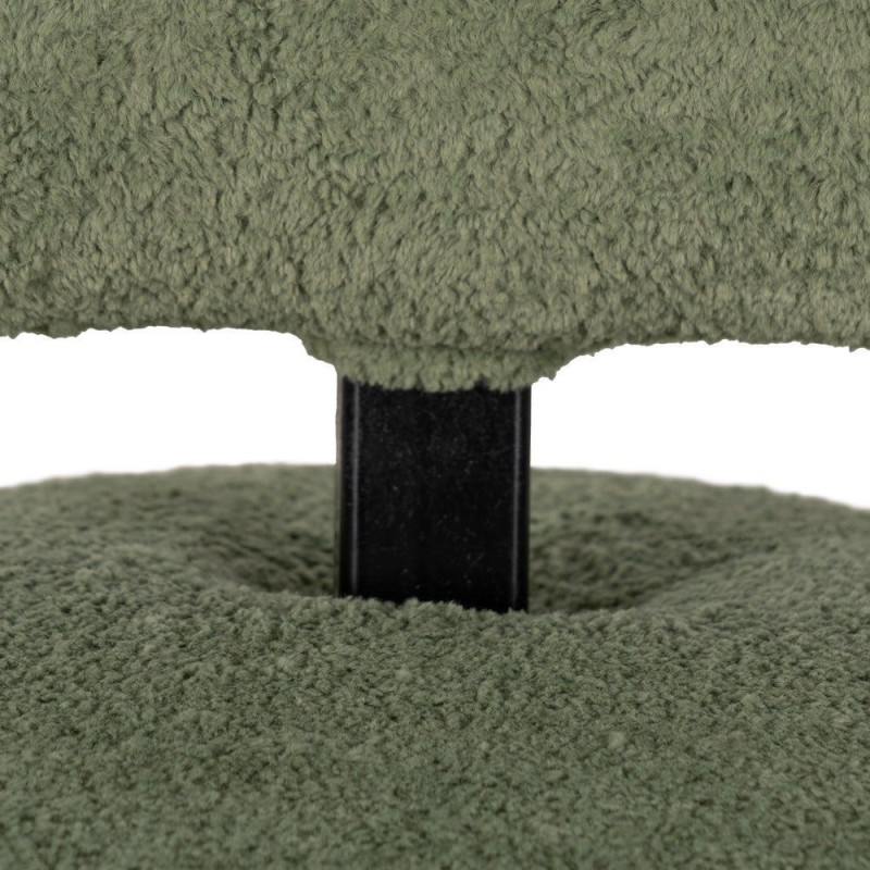 Fauteuil lounge moderne rond Tissu Vert Bois de pin Contreplaqué Norilo - 8