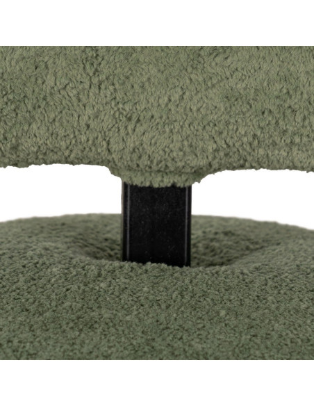 Fauteuil lounge moderne rond Tissu Vert Bois de pin Contreplaqué Norilo - 8