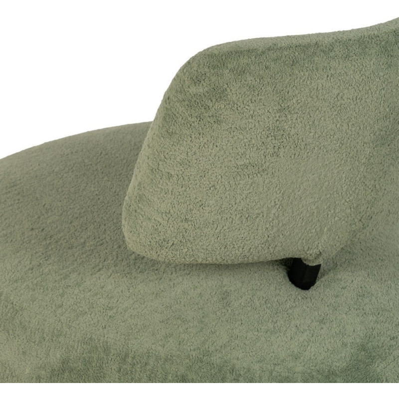 Fauteuil lounge moderne rond Tissu Vert Bois de pin Contreplaqué Norilo - 11