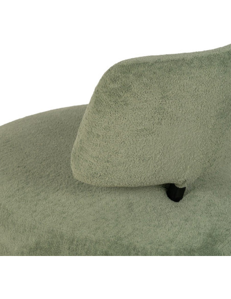Fauteuil lounge moderne rond Tissu Vert Bois de pin Contreplaqué Norilo - 11