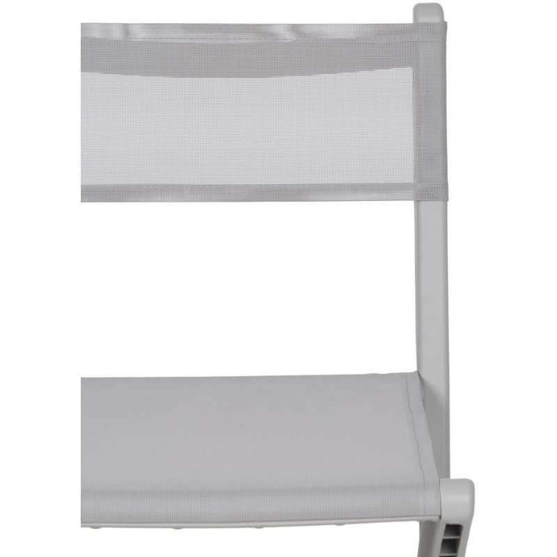 Chaise de jardin pliante moderne Polypropylène Textilène Gris Jalira (Lot de 4) - 6