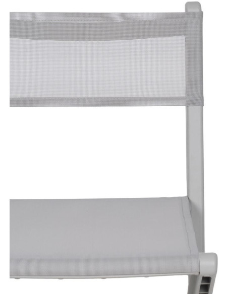 Chaise de jardin pliante moderne Polypropylène Textilène Gris Jalira (Lot de 4) - 6