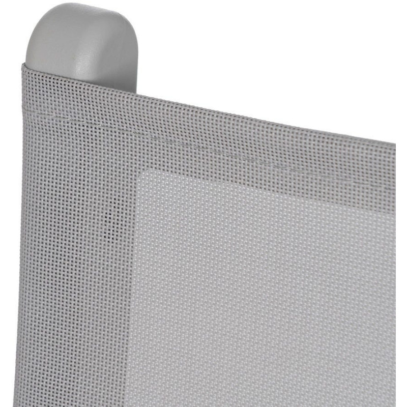 Chaise de jardin pliante moderne Polypropylène Textilène Gris Jalira (Lot de 4) - 8