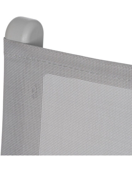 Chaise de jardin pliante moderne Polypropylène Textilène Gris Jalira (Lot de 4) - 8