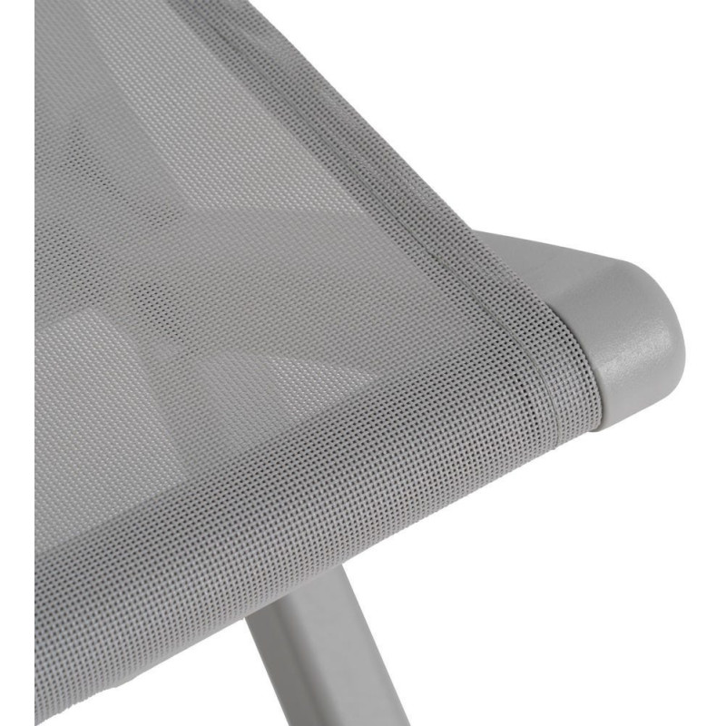 Chaise de jardin pliante moderne Polypropylène Textilène Gris Jalira (Lot de 4) - 9