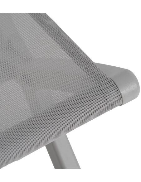 Chaise de jardin pliante moderne Polypropylène Textilène Gris Jalira (Lot de 4) - 9