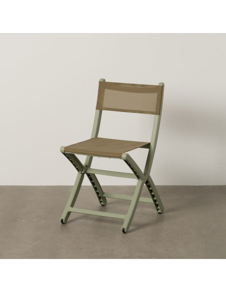 Chaise de jardin pliante moderne Polypropylène Textilène Vert Jalira (Lot de 4) - 12