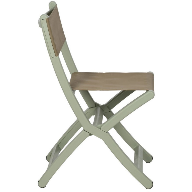 Chaise de jardin pliante moderne Polypropylène Textilène Vert Jalira (Lot de 4) - 3