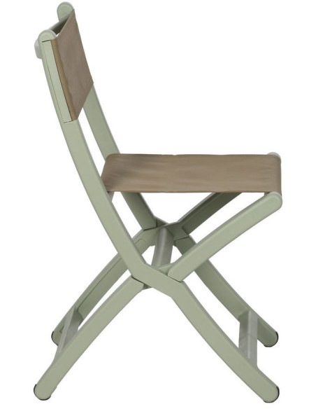 Chaise de jardin pliante moderne Polypropylène Textilène Vert Jalira (Lot de 4) - 3