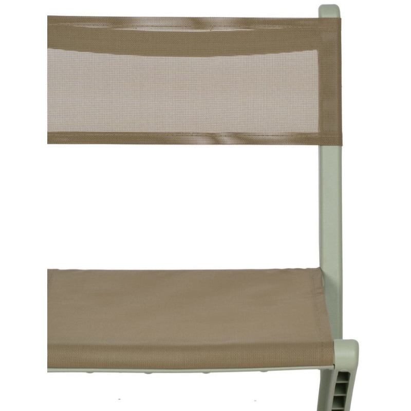 Chaise de jardin pliante moderne Polypropylène Textilène Vert Jalira (Lot de 4) - 6