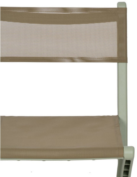 Chaise de jardin pliante moderne Polypropylène Textilène Vert Jalira (Lot de 4) - 6