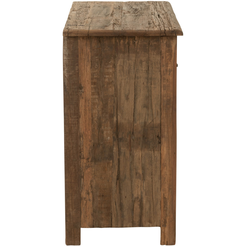 Meuble d'apothicaire 3 tiroirs Hector en bois vieilli marron - 4