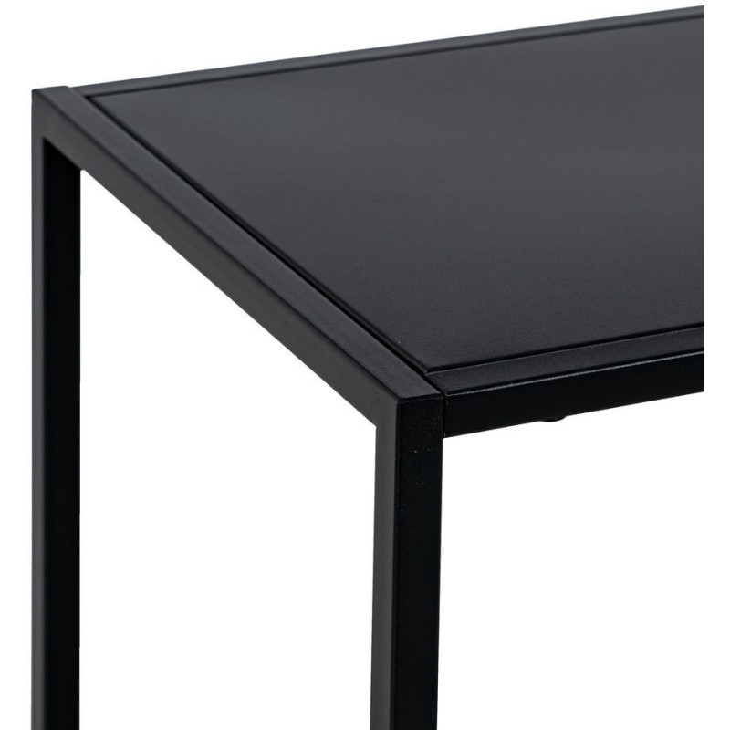 Console Rectangulaire 2 étagères en Métal Noir Square - 3