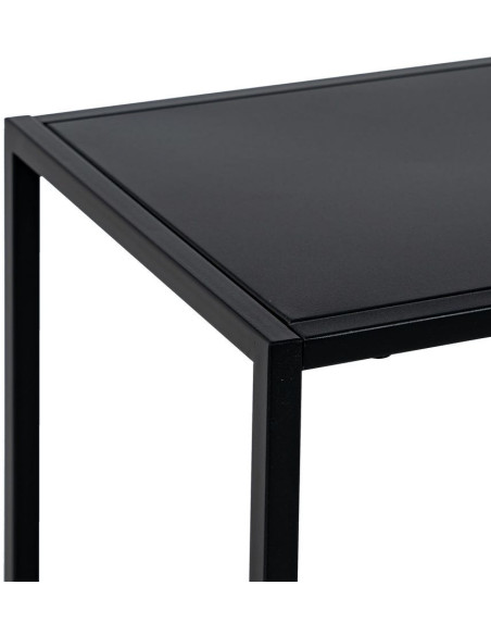 Console Rectangulaire 2 étagères en Métal Noir Square - 3