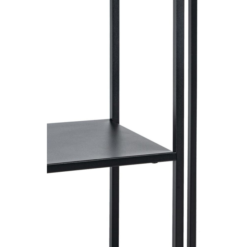Console Rectangulaire 2 étagères en Métal Noir Square - 4