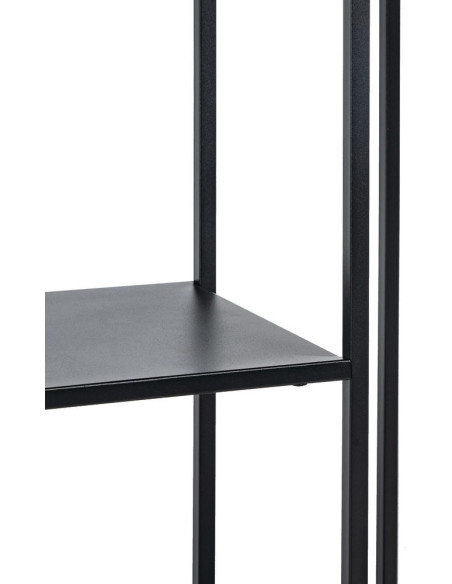 Console Rectangulaire 2 étagères en Métal Noir Square - 4