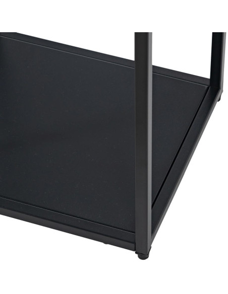 Console Rectangulaire 2 étagères en Métal Noir Square - 6