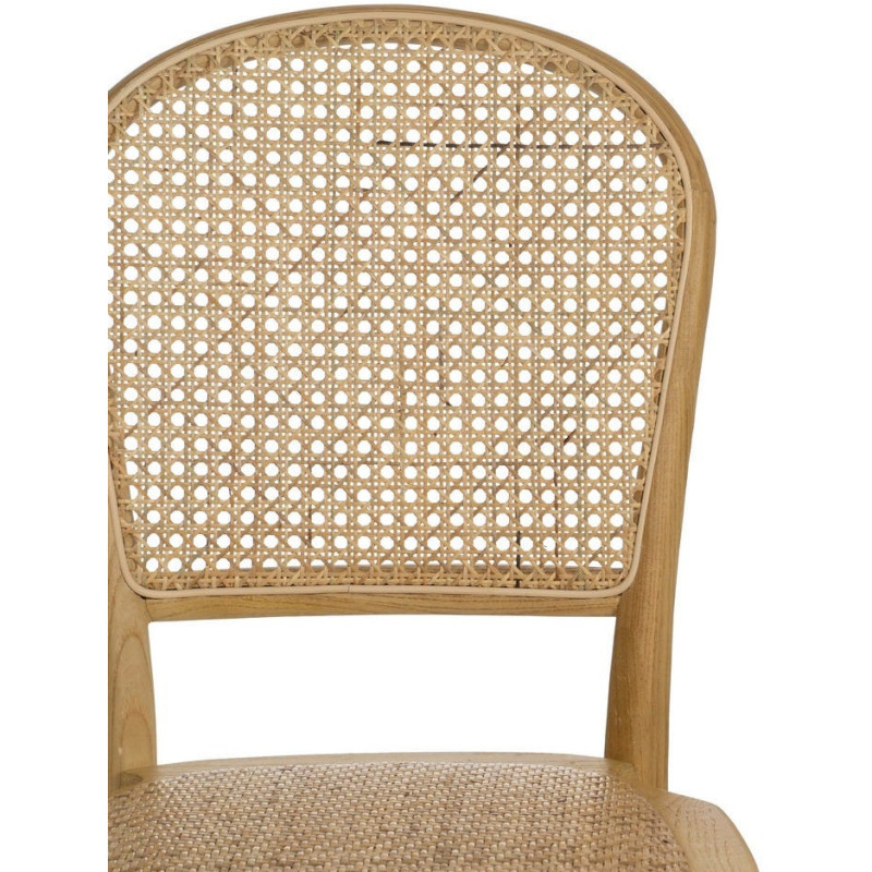 Chaise bistrot vintage en Bois Rotin Naturel Cannage Solina - 4