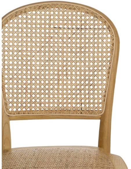 Chaise bistrot vintage en Bois Rotin Naturel Cannage Solina - 4
