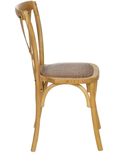 Chaise bistrot dossier croisé en Bois Naturel Lomira - 2